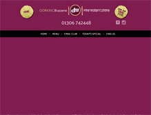 Tablet Screenshot of dorkingbrasserie.co.uk